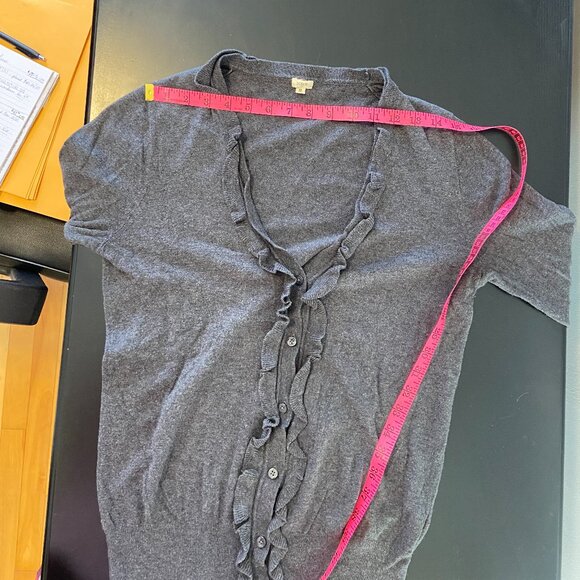 J. Crew Factory - Ruffled Cardigan size Medium - Picture 5 of 8